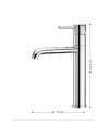 Miscelatore inox per lavabo Lena