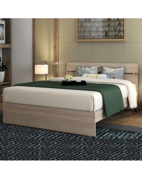 Letto una piazza e mezza in legno colore olmo