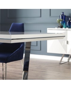 Tavolo Enzio 185x95x78h Colore Bianco Laccato Lucido Prezzo