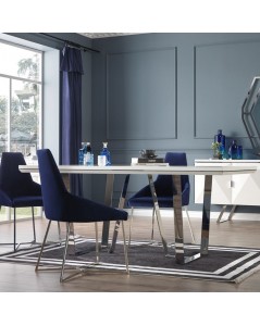 Tavolo Enzio 185x95x78h Colore Bianco Laccato Lucido Prezzo