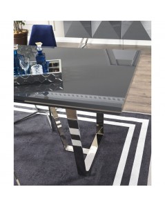 Tavolo Enzio 185x95x78h Colore Grigio Laccato Lucido Prezzo