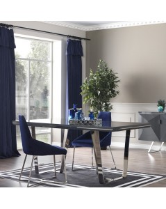 Tavolo Enzio 185x95x78h Colore Grigio Laccato Lucido Prezzo
