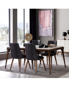 Tavolo Diana 190x105x80h Colore Bianco Noce Prezzo