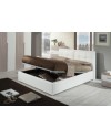 Letto matrimoniale con contenitore Melia ecopelle colore bianco