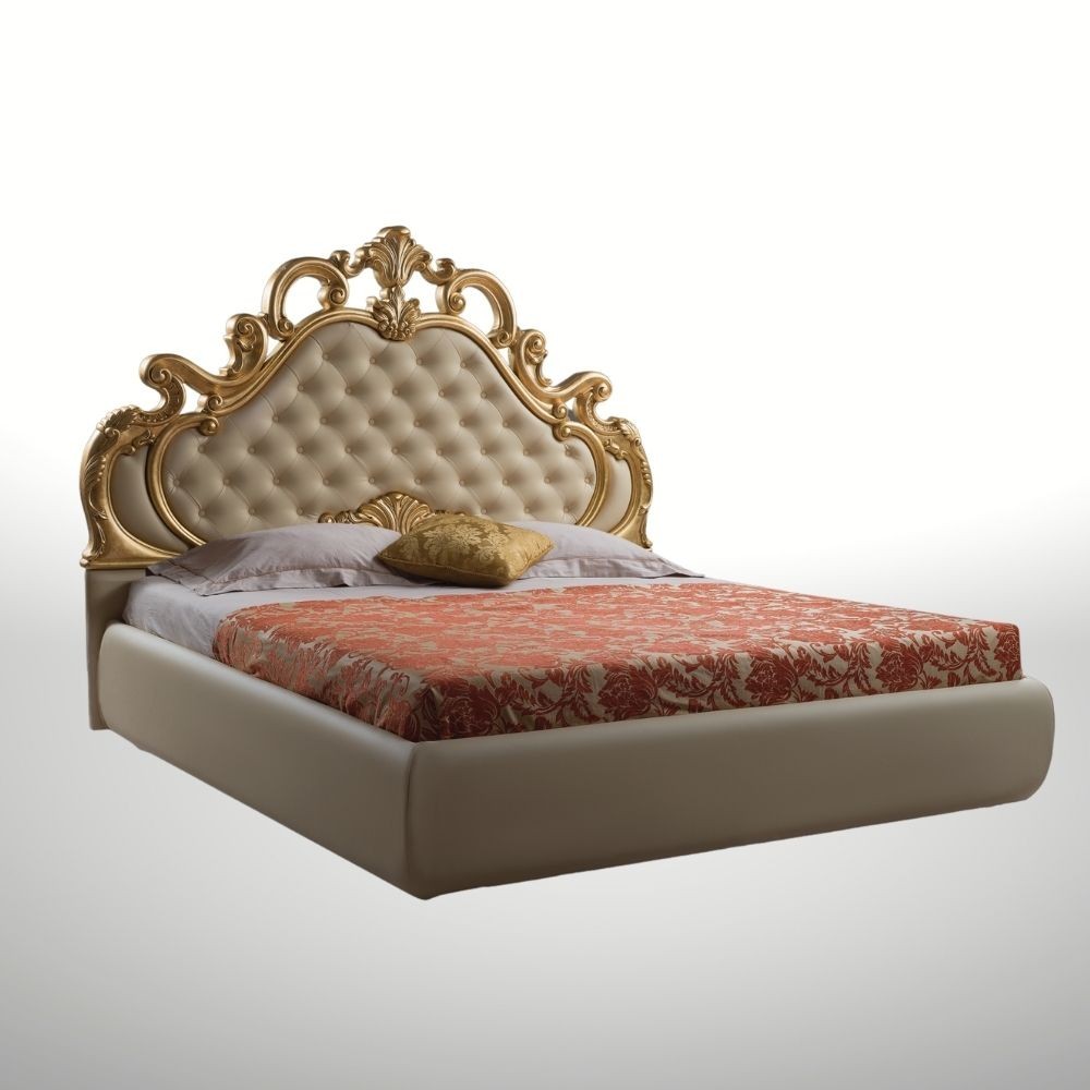 Letto barocco contenitore Aleksandra colore crema