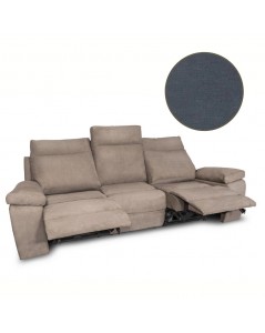 Divano 3 posti 2 recliner manuali Milano grigio