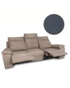 Divano 3 posti 2 recliner manuali Milano grigio