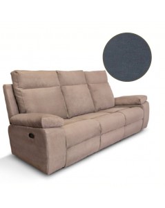 Divano 3 posti 2 recliner manuali Milano grigio