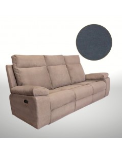 Divano 3 posti 2 recliner manuali Milano grigio