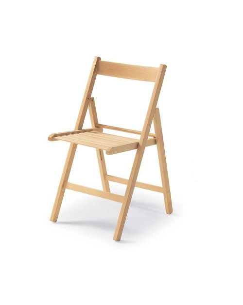 Set 4 sedie pieghevoli in legno Penelope colore naturale