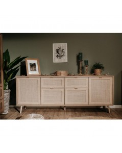 Madia 4 Ante e Due Cassetti Effetto Vimini Bali 51B Prezzo