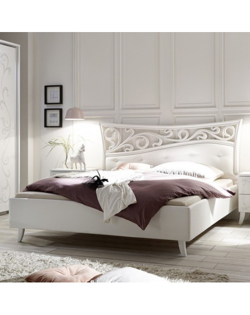 Letto in legno Ararat colore bianco