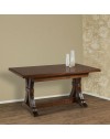 Tavolo allungabile noce antico Polignano in legno massello 180x85x79H