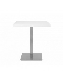 Tavolo Quadrato 70x70x75 h cm Piano Bianco e Base Cromo Prezzo