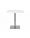 Tavolo Quadrato 70x70x75 h cm piano bianco e base cromo
