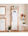 Pannello appendiabiti da ingresso Wien43 colore rovere bianco