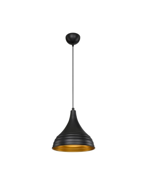 Lampada a sospensione in metallo nero Leda ASZ1338