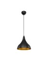 Lampada a sospensione in metallo nero Leda ASZ1338