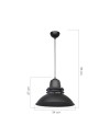 Lampada a sospensione stile industriale Tibet ASZ0871 colore nero