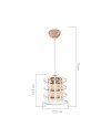 Lampada a sospensione metallo Mira ASZ1261 colore bianco