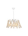 Lampada a sospensione 3 luci metallo e corda Evren ASZ1030 colore bianco