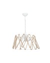 Lampada a sospensione 3 luci metallo e corda Evren ASZ1030 colore bianco