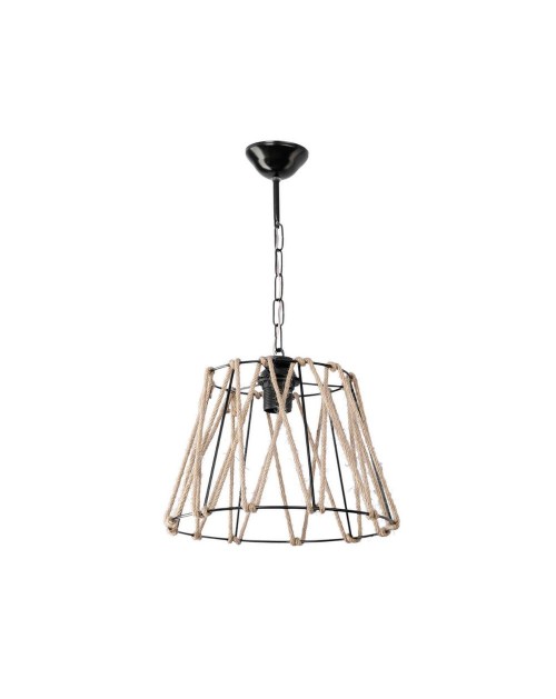 Lampada a sospensione metallo e corda Evren ASZ0881 colore nero