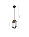 Lampada a sospensione pendente nero Nova ASZ1136