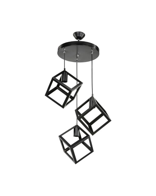 Lampada a sospensione 3 cubi Agatha MDL3790 colore nero
