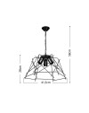 Lampada a sospensione 3 luci in metallo asimmetrico Tena MDL3854 colore nero