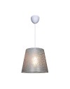 Lampada a sospensione in tessuto grigio Conic ASZ0777