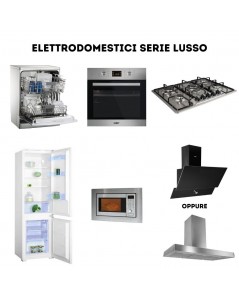 Cucina 360 cm con Elettrodomestici Iris Lusso Noce Stelvio Verde Pesto