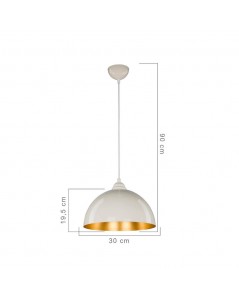 Lampada a Sospensione in metallo bianco Topak offerta