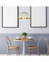 Lampada a sospensione in metallo Topak ASZ0948 colore bianco