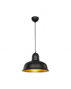 Lampada a Sospensione metallo nero interno oro Kumbet prezzo