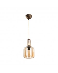 Lampada a sospensione con diffusore vetro fumè Boston MDL3554