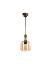 Lampada a sospensione con diffusore vetro fumè Boston MDL3554