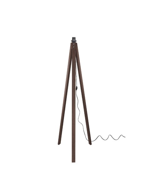 Lampada da terra treppiede legno noce scuro Deco MDL3008