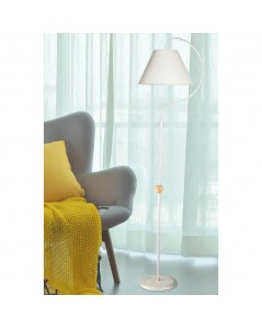 Lampada da Terra a Stelo con Paralume Tessuto Bianco Geo ASZ1043 Prezzo