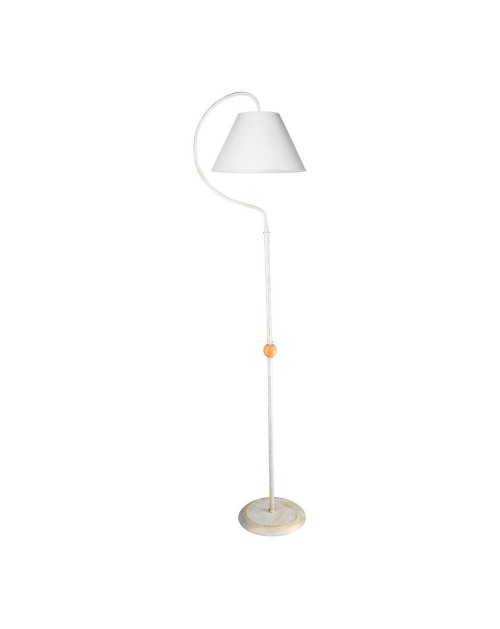 Lampada da terra a stelo con paralume tessuto bianco Geo ASZ1043