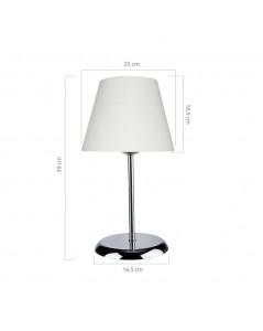 Lampada da Tavolo in Metallo e Paralume Tessuto Elva Prezzo