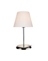 Lampada da tavolo in metallo e paralume tessuto Elva ASZ1047