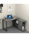 Scrivania con libreria Oslo 120x60 cm. colore cemento