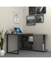Scrivania con libreria Oslo 120x60 cm. colore cemento