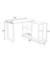 Scrivania con libreria Oslo 120x60 cm colore rovere