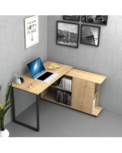 Scrivania con Libreria Oslo 120x60 cm. Colore Rovere Prezzo