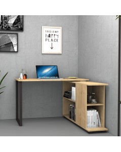 Scrivania con Libreria Oslo 120x60 cm. Colore Rovere Prezzo