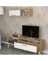 Mobile porta Tv 180x35x47h Slim D2306TV180M109 colore rovere bianco