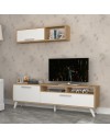 Mobile porta Tv 180x35x47h Slim D2306TV180M109 colore rovere bianco