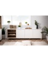 Madia 3 ante 200x35x64,5 Menorca57A colore bianco rovere